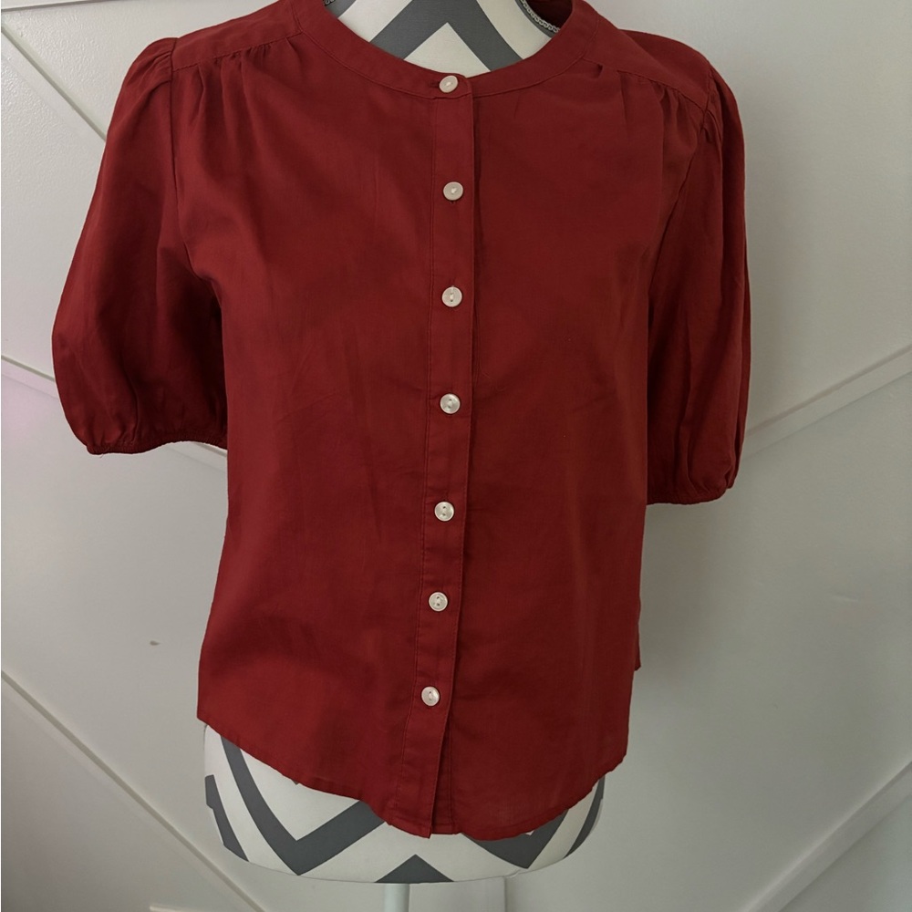 a.n.a Womens Short Sleeve Regular Fit Button-Down Shirt
